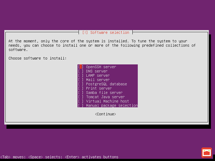 ubuntu server install 21