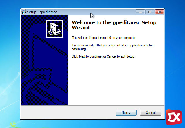 윈도우7 gpedit.msc 설치 파일 실행