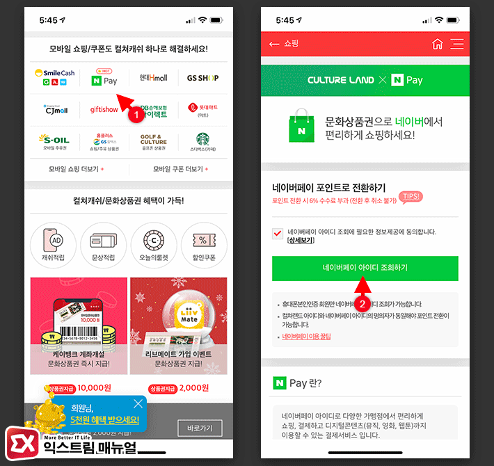 Converting Naver Pay From Culture Land 2