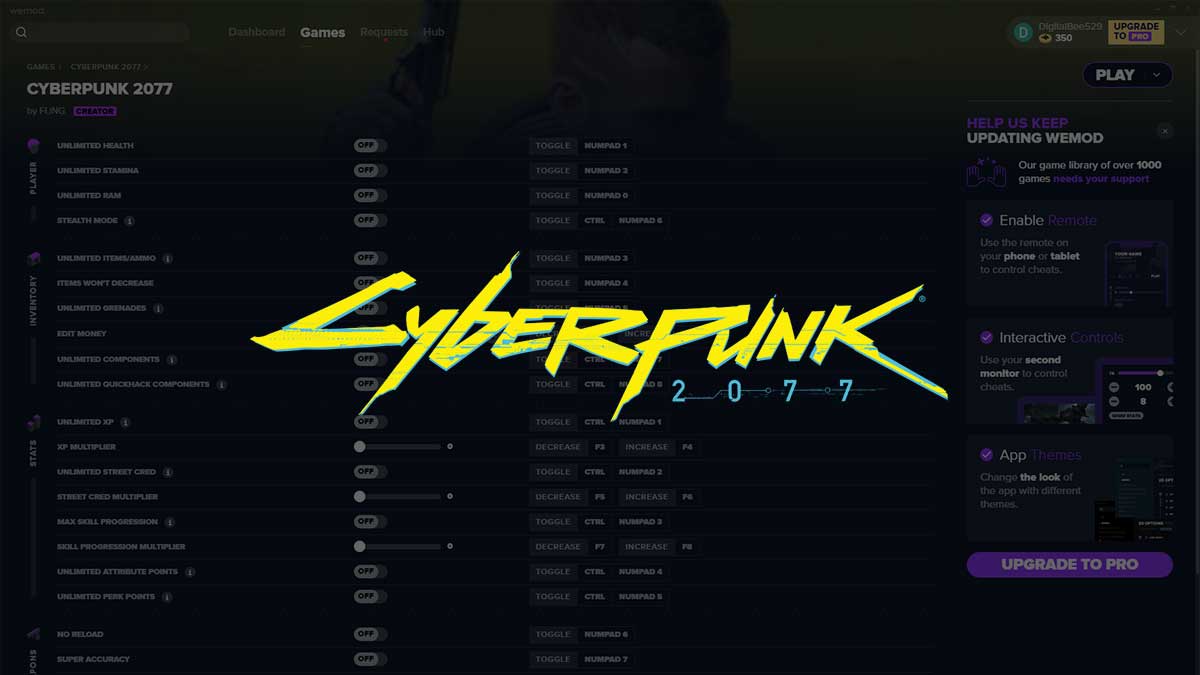 Cyberpunk 2077 Trainer Title