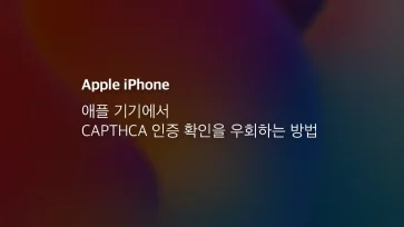 애플 기기에서 Capthca 인증 확인을 우회하는 방법
