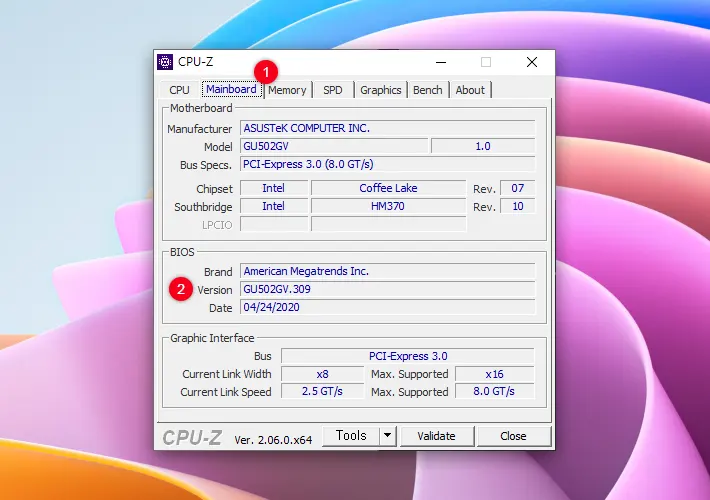 윈도우11 Cpu Z로 바이오스 버전 확인
