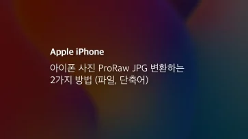아이폰 사진 Proraw Jpg 변환하는 2가지 방법 (파일, 단축어)