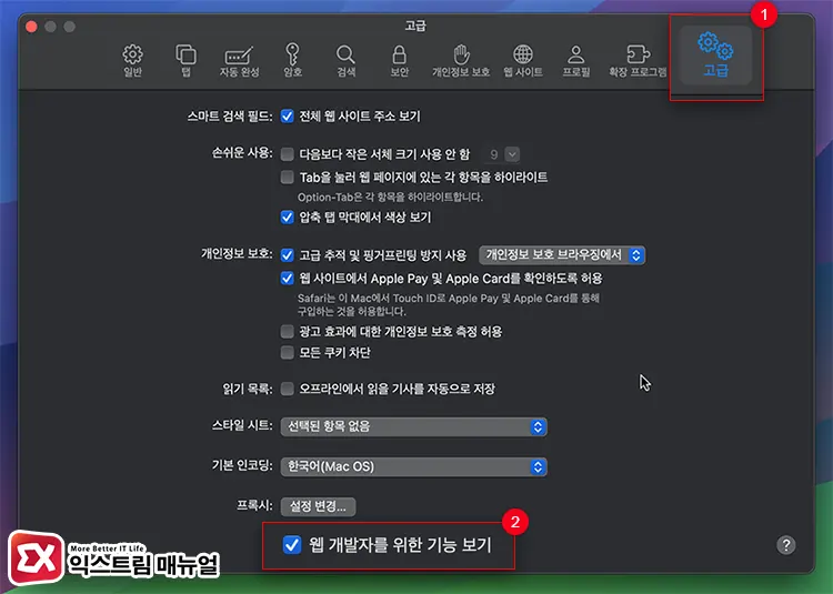 Mac 사파리 Webcodecs Av1 Codec 활성화 2