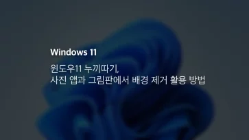 윈도우11 누끼따기, 사진 앱과 그림판에서 배경 제거 활용 방법