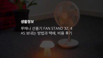 루메나 선풍기 Fan Stand As 보내는 방법과 택배, 비용 후기