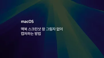 Mac 맥북 스크린샷 창 그림자 없이 캡처하는 방법 - [Mac] 맥북 스크린샷 창 그림자 없이 캡처하는 방법