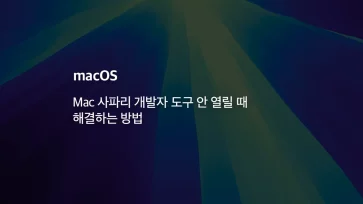 Mac 사파리 개발자 도구 안 열릴 때 해결하는 방법 - Mac 사파리 개발자 도구 안 열릴 때 해결하는 방법