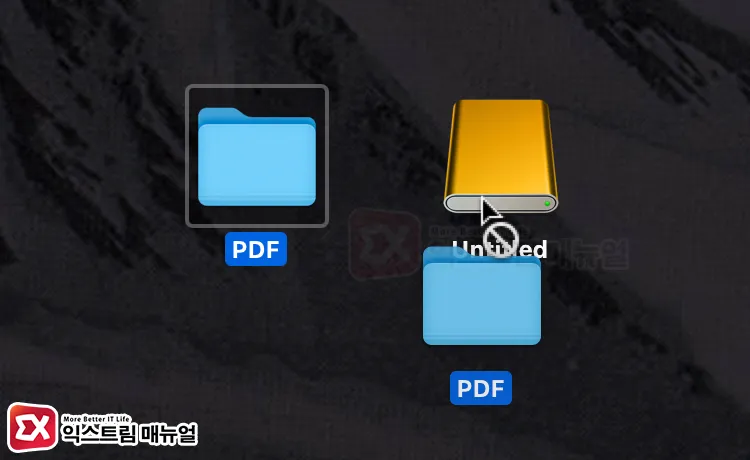 Causes of the symptom not being able to copy even when dragged to an external hard drive - Mac에서 USB 저장 장치로 파일 복사 안될 때 해결 방법