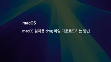 How to download a DMG file for macOS installation - macOS 설치용 dmg 파일 다운로드하는 방법 (구버전에서 최신까지)