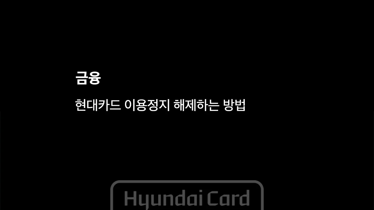 카드 정지
