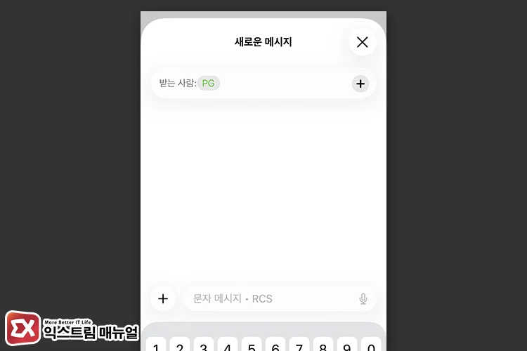 How to use RCS on iPhone 메시지 입력 상자에서 RCS 확인