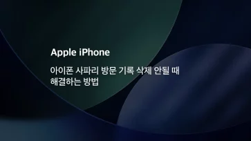 Fixing Safari 22Clear History and Website Data22 greyed out on iPhone Fixing Safari 22Clear History and Website Data22 greyed out on iPhone - 아이폰 사파리 방문 기록 삭제 안될 때 해결하는 방법