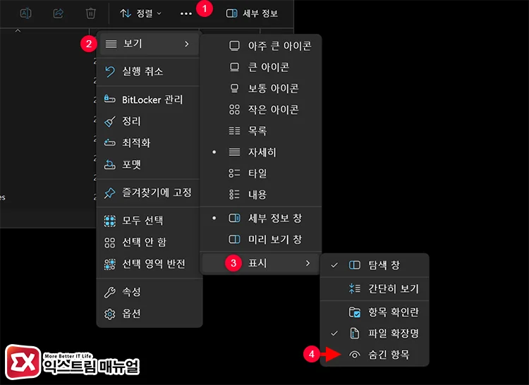 check hidden files onedrive folder 파일 탐색기에서 숨긴 항목 보이게 표시