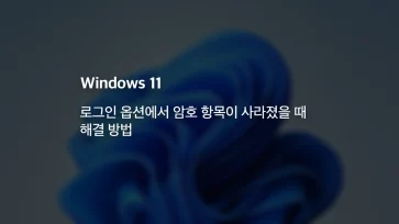 fix windows 11 sign in password option missing fix windows 11 sign in password option missing - 윈도우11 로그인 옵션에서 암호 항목이 사라졌을 때 해결 방법