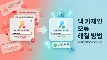 fix macos keychain errors password loops saving failures and resetting - 맥 키체인 오류 해결 방법 (암호 입력창 반복, 저장 실패, 초기화)