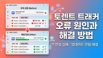 torrent tracker error causes and solutions guide - 토렌트 트래커 오류 원인과 해결 방법 (Not working, Timed out, Connection refused)
