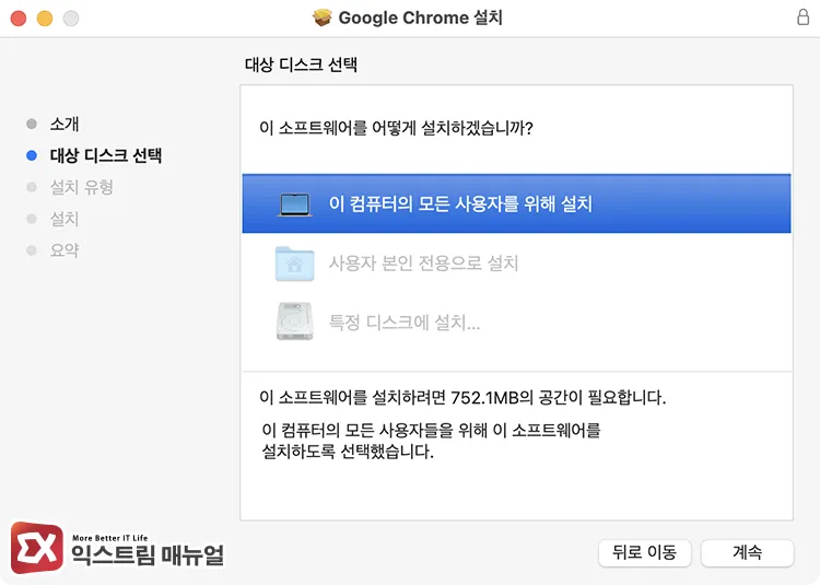 running chrome pkg installer for mac 맥용 크롬 pkg 인스톨러 실행하기